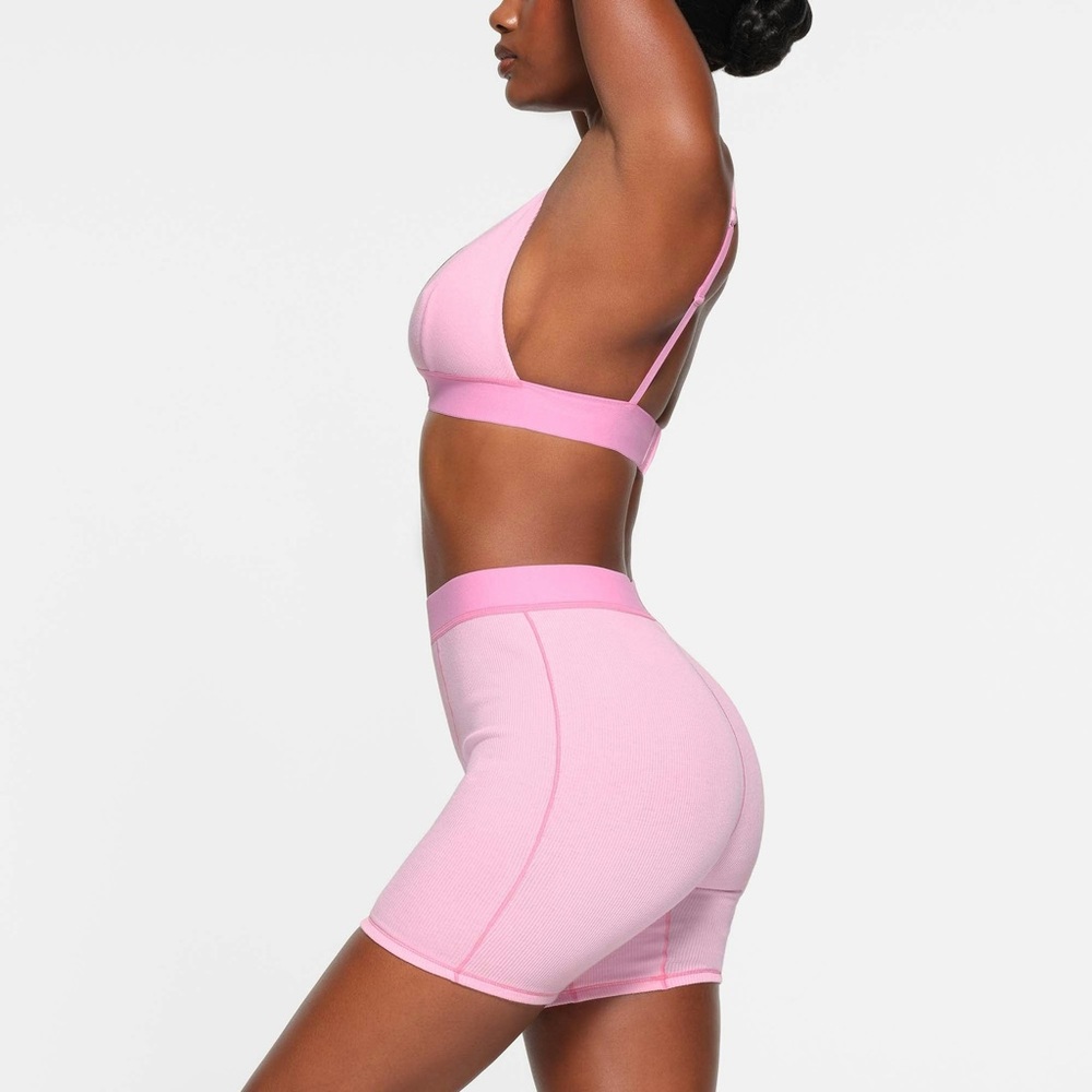 💖SKIMS COTTON RIB BOXERS IN BUBBLEGUM S - Picture 5 of 6